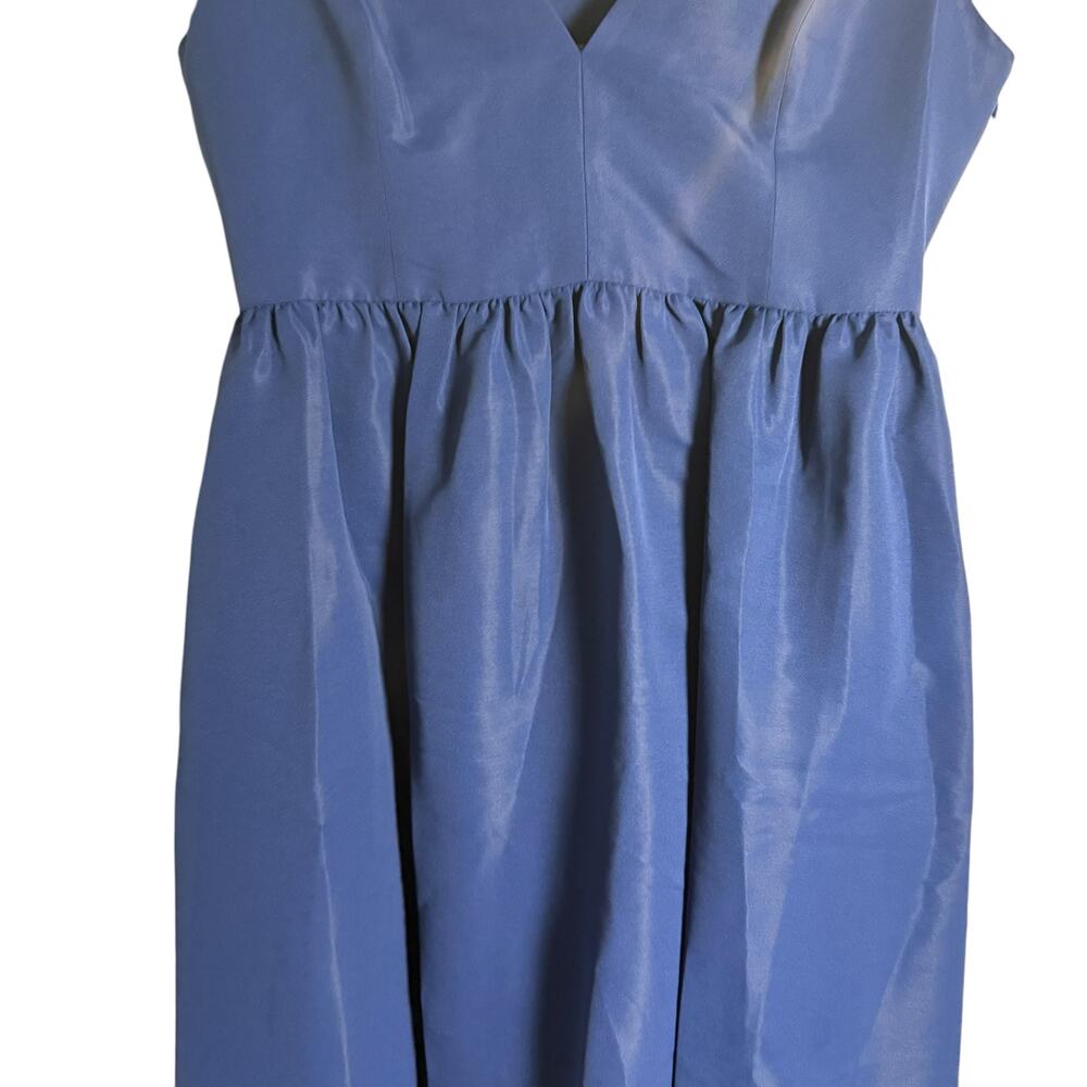 Sachin & Babi Katrina Midnight Blue Sleeveless V-Neck Bow Back Cocktail Gown 14 - Picture 6 of 14